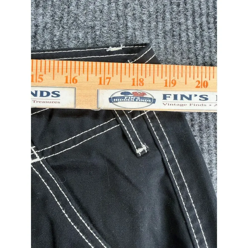 NWT True Religion Cargo Pants Mens 36 Black Straight Utility Y2K